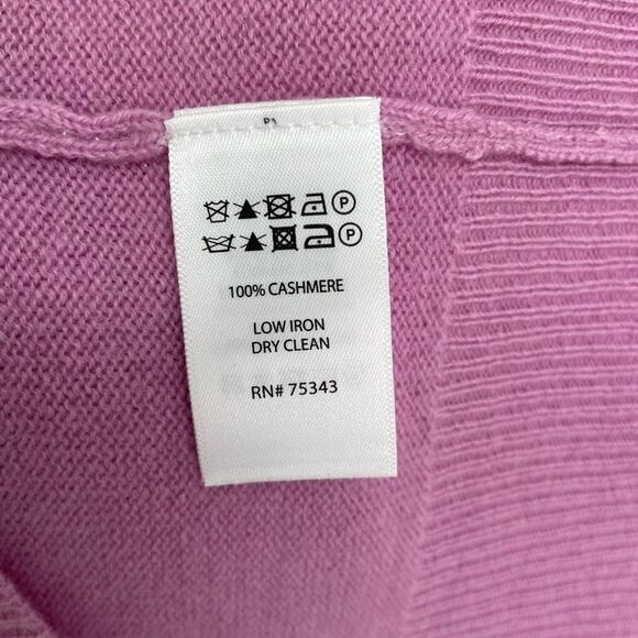 Tahari Mulberry Pink 100% 2 Ply Cashmere Ultra Soft Sweater Women’s Size M - Picture 4 of 5